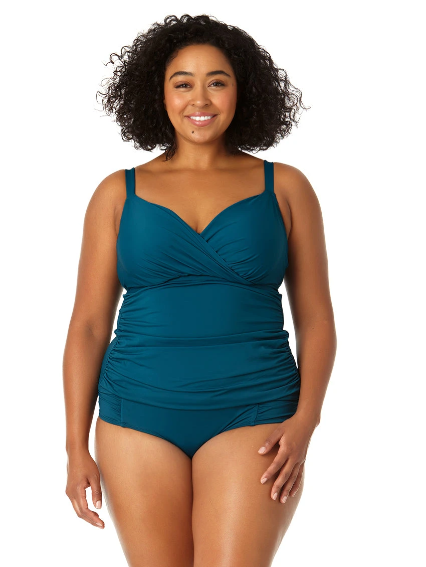 Anne Cole Surplice Under Wired Plus Size Tankini